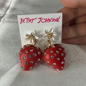 Betsy Johnson strawberry earrings